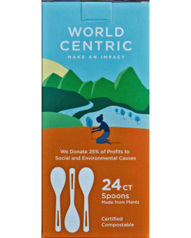 World Centric Corn Starch Spoon 24 Piece (12X24 Ct)