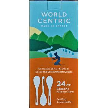 World Centric Corn Starch Spoon 24 Piece (12X24 Ct)