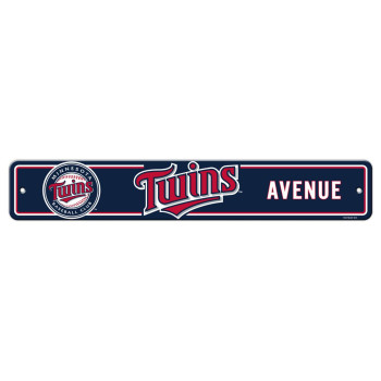 Minnesota Twins Sign 4X24 Plastic Street Style Alternate Co