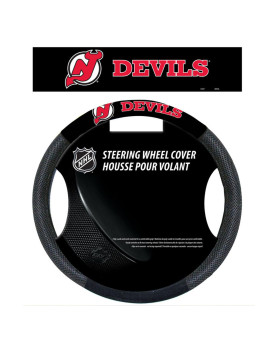 New Jersey Devils Steering Wheel Cover Mesh Style Co