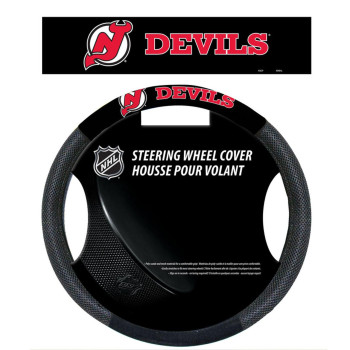 New Jersey Devils Steering Wheel Cover Mesh Style Co