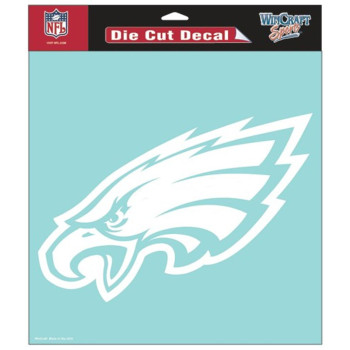 Philadelphia Eagles Decal 8X8 Die Cut White