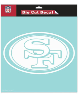 San Francisco 49Ers Decal 8X8 Die Cut White