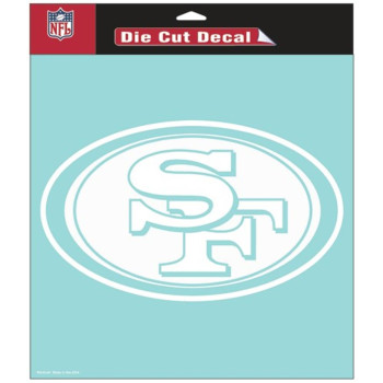 San Francisco 49Ers Decal 8X8 Die Cut White