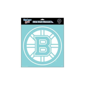 Boston Bruins Decal 8X8 Perfect Cut White