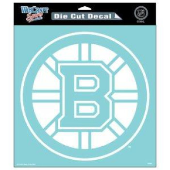 Boston Bruins Decal 8X8 Perfect Cut White