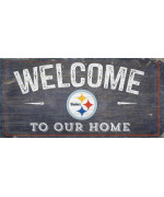 Pittsburgh Steelers Sign Wood 6X12 Welcome To Our Home Design - Special Order