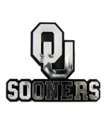 Oklahoma Sooners Auto Emblem - Silver