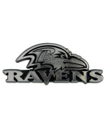 Baltimore Ravens Auto Emblem - Silver