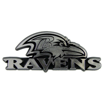 Baltimore Ravens Auto Emblem - Silver