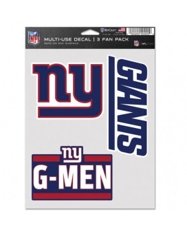 New York Giants Decal Multi Use Fan 3 Pack