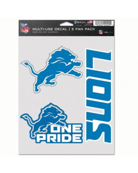 Detroit Lions Decal Multi Use Fan 3 Pack