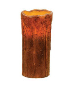 Burnt Mustard Drip Timer Pillar, 7&Quot;