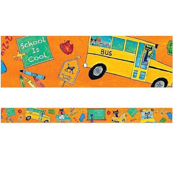 Edupress Pete The Cat School Is Cool Straight Border Trim (Ep63268)