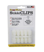 Fpc Stk01320-6 Stikki Clips, White - 20 Per Pack - Pack Of 6