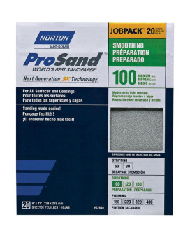 Sandpaper Med 100G 20Pk