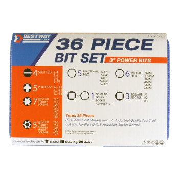 Power Bit 36Pc Set(Pack Of 1)