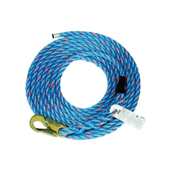 Rope+Snap Hook 50' Blue