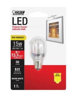 Bulb Led T6 E12 Ww 1.2W