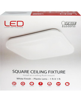 Led Sq Fixture Wht 12