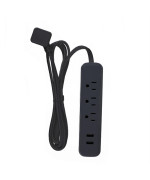 Powerstrip 3Out 2Usb Blk