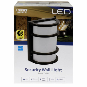 Security Lit Led Brnz 6