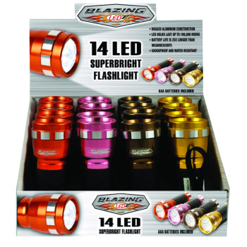 Flashlight Colors 14 Led (Pack Of 16)