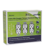 Usb Outlet 15A Wht 3Pk