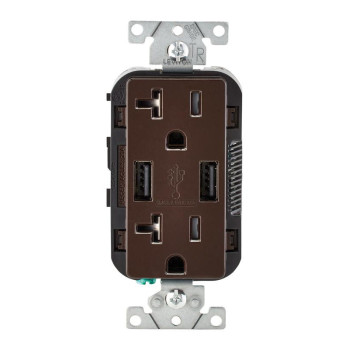 Outlet 20Amp Usb Brown