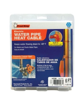 Heat Cable Wtr Pipe 6'