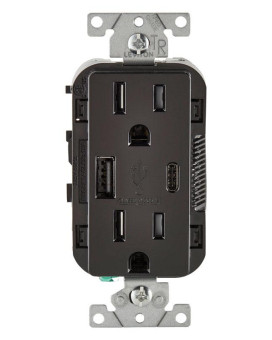 Usb/Dplx Outlet 15A Blk