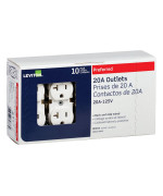 Outlet Dplx 20A Wht 10Pk