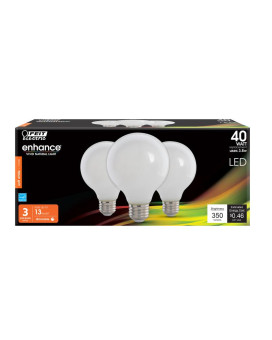 Bulb Led G25 Sw 3.8W 3Pk