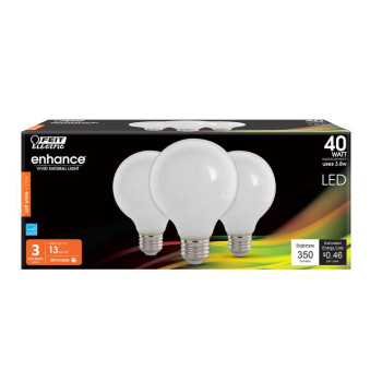 Bulb Led G25 Sw 3.8W 3Pk