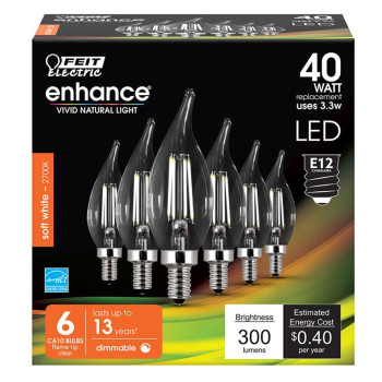 Bulb Led Ca10 Sw 3.3W6Pk