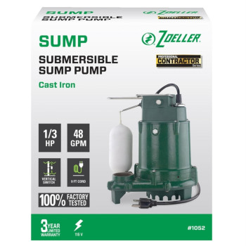 Sump Pump 1/3Hp 48Gph