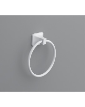 Towel Ring Stn Wht