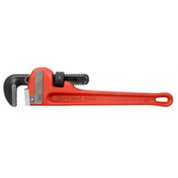 4009496 Pipe Wrench 14 Superior Tool Pro-Line 2 In. Heavy Duty Pipe Wrench Red 1 Pc (Pack Of 1)