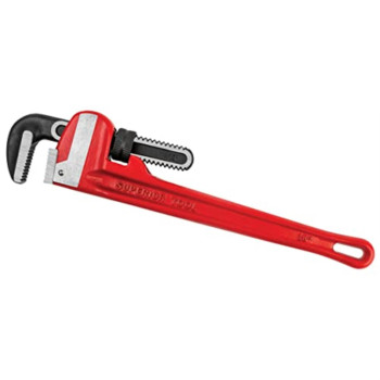 4009498 Pipe Wrench 18 Superior Tool Pro-Line 2-1/2 Inch Heavy Duty Pipe Wrench Red 1 Piece (Pack Of 1)