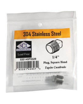 Sq Head Plug 1/4 Ss