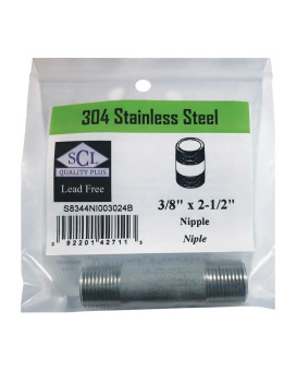 Nipple Ss 3/8 X 2.5