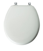 Toilet Seat Rnd Wh/Chrm