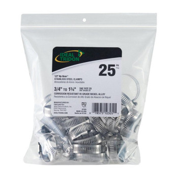 Hoseclmp 3/4-1.75 Ss25Pk