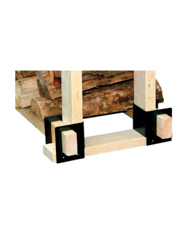 Log Bracket Steel Blk/4