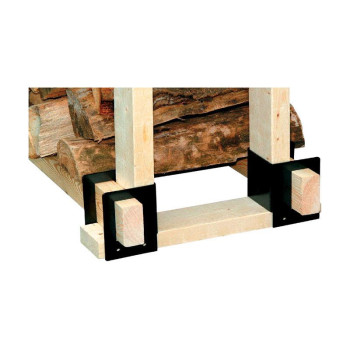 Log Bracket Steel Blk/4