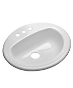 Oval Self Rim Sink Wht