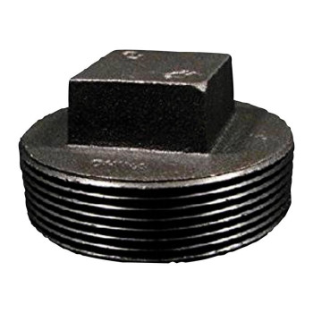 Plug Sq Head 2-1/2 Blk