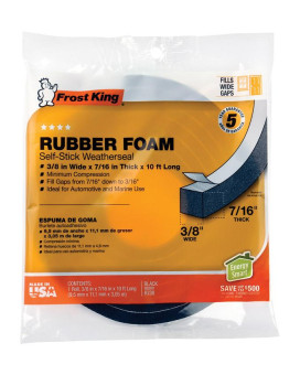 Foam Tape Rbbr 10'X7/16