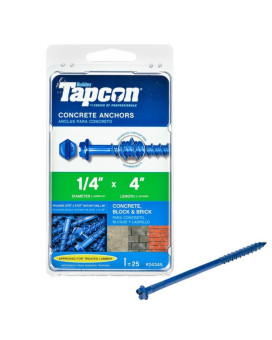 Con Screw Hx 1/4X4 25Pk