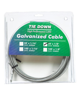 Pre-Cut Cable50'Galv1/8